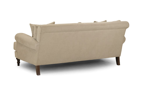 Elijah Sofa Beige 3 Seater Back View